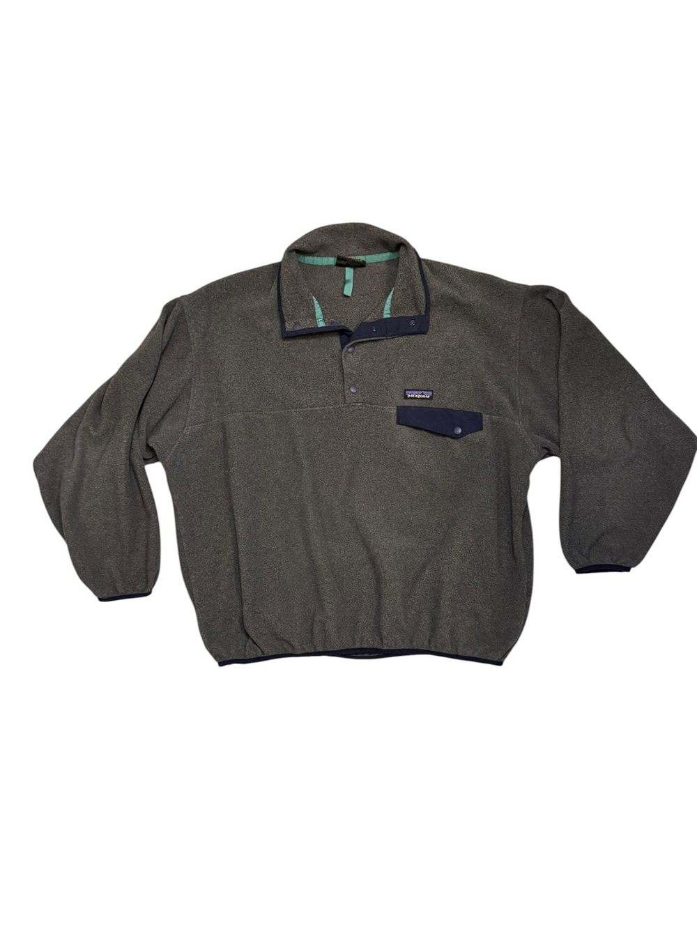 Patagonia Mens Synchilla Snap-T Fleece Pullover Jacket Gray Size Large